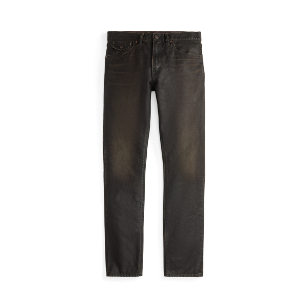 High Slim Coated Black Jean