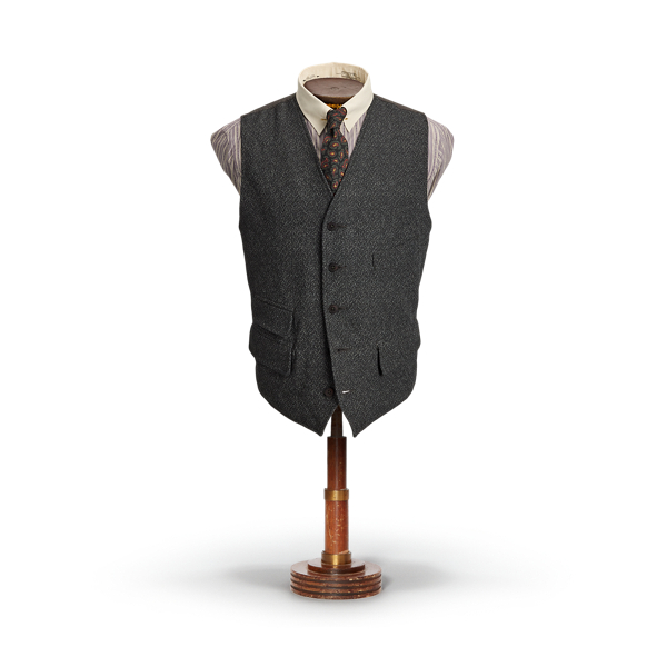 Wool-Cotton Herringbone Waistcoat