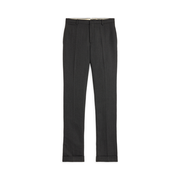 Slim Fit Jaspé Herringbone Suit Trousers