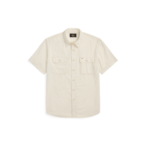 Selvedge-Detailed Cotton-Linen Workshirt