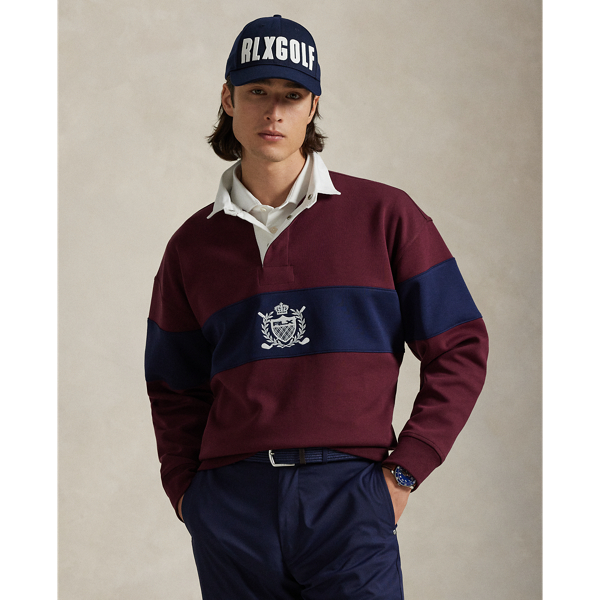 Polo Ralph Lauren Ralph Lauren Relaxed Fit Crest Rugby Sweatshirt In Burgundy