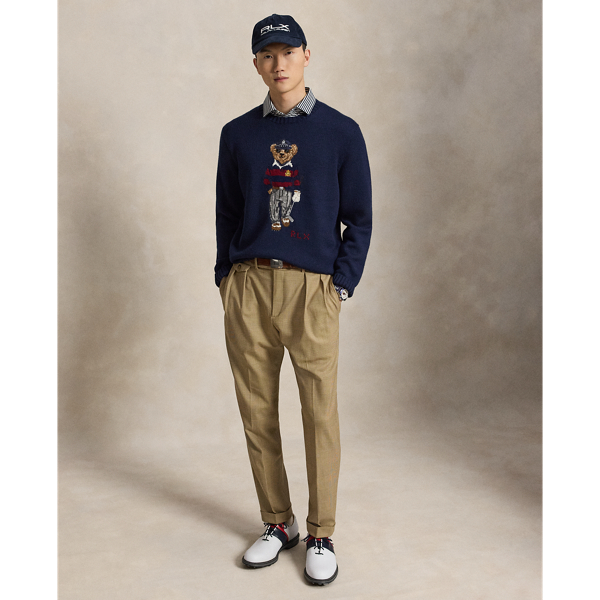 Plaid Performance Wool-Blend Trouser