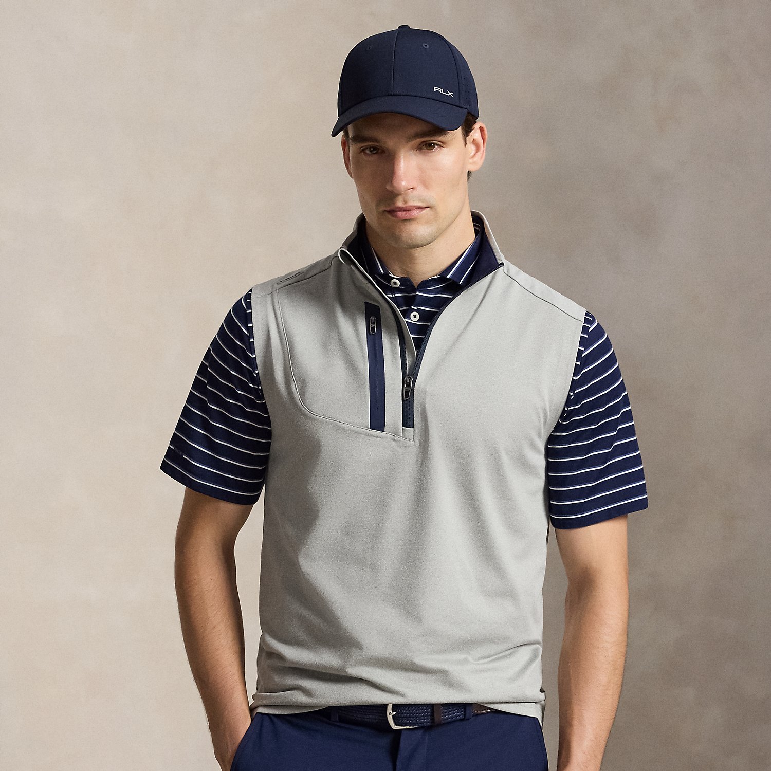 Stretch Jersey Quarter-Zip Gilet