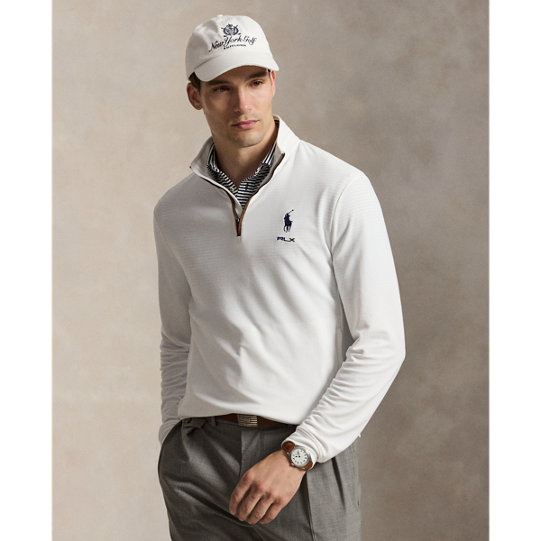 Mesh Quarter-Zip Pullover
