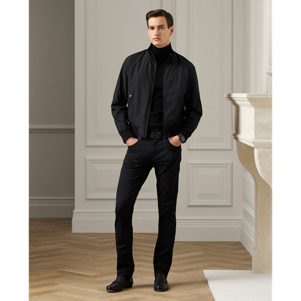 Ralph Lauren Slim Fit Stretch Dobby Pant In Black