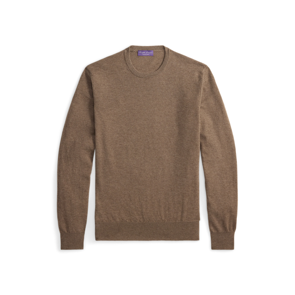 Ralph Lauren Cashmere Crewneck Sweater In Brown