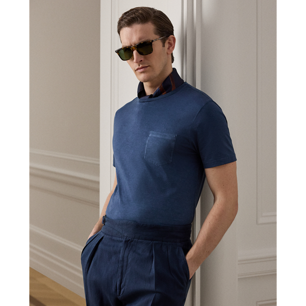 Garment-Dyed Jersey Pocket T-Shirt