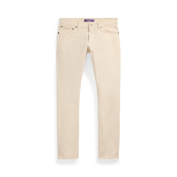 Ralph Lauren Slim Fit Stretch Twill Pant In Light Antique Cream