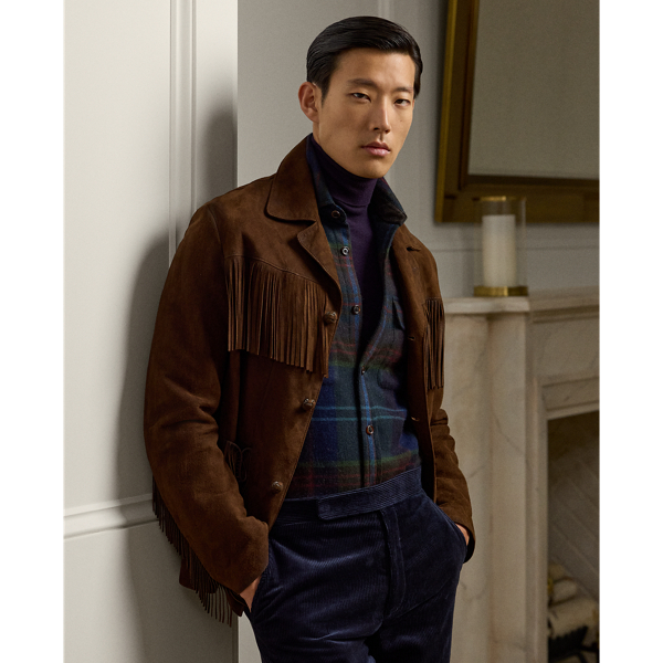 RALPH LAUREN PERCE FRINGED SUEDE JACKET