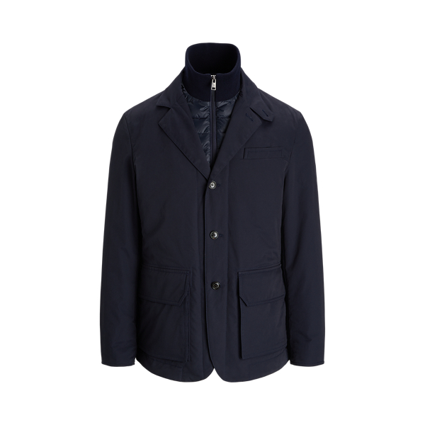 Ralph Lauren Kensington Hybrid Down Jacket In Classic Chairman Navy