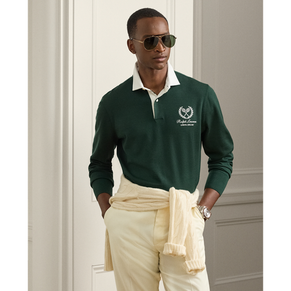Chemise rugby cachemire, coton et soie - Purple Label - Modalova