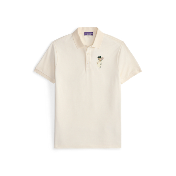 Ralph Lauren Custom Slim Fit Polo Bear Polo Shirt In Burgundy