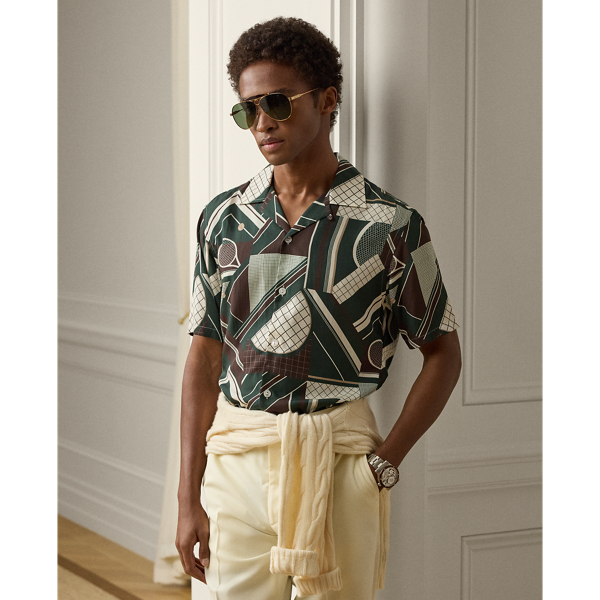 Chemise safari à motif tennistique - Purple Label - Modalova