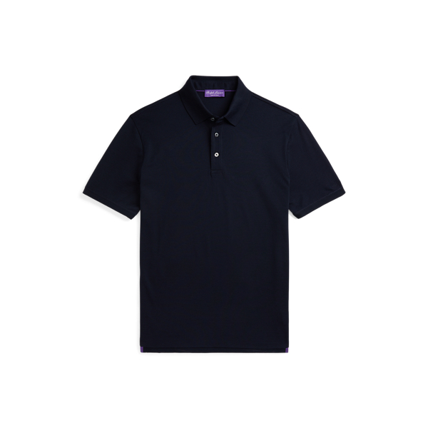 Silk-Cotton Piqué Polo Shirt - Purple Label - Modalova