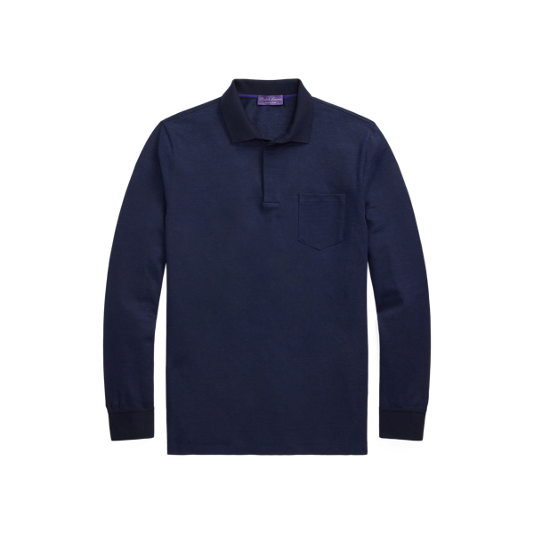 Polo en lin et piqué de coton - Purple Label - Modalova