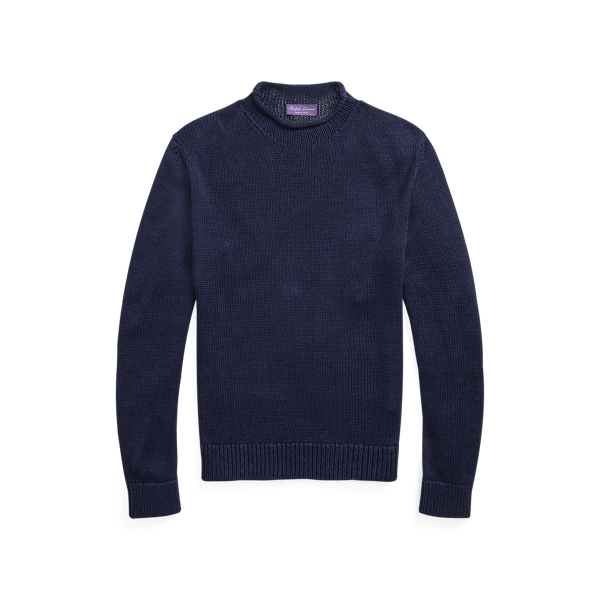Ralph Lauren Linen-silk Rollneck Sweater In Classic Chairman Navy