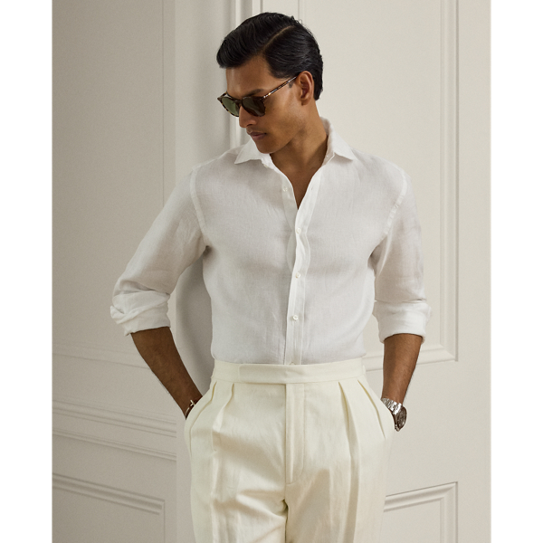 Chemise en lin natté - Purple Label - Modalova
