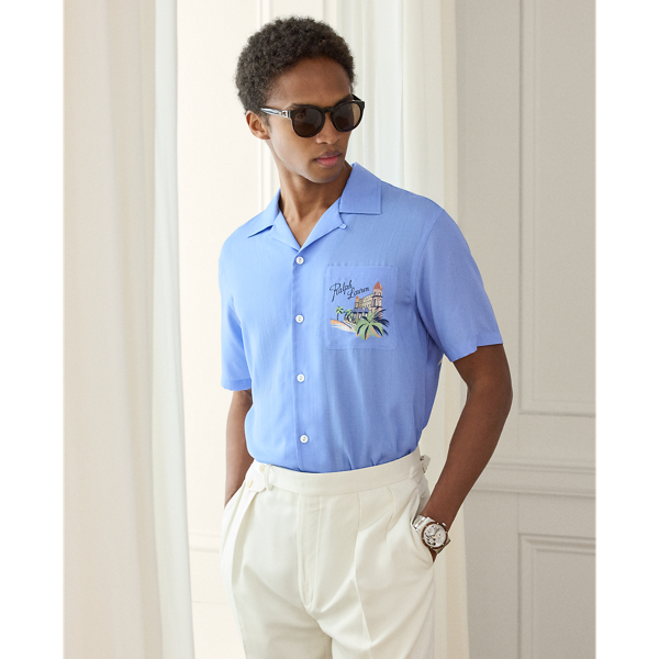 Chemise safari imprimée - Purple Label - Modalova