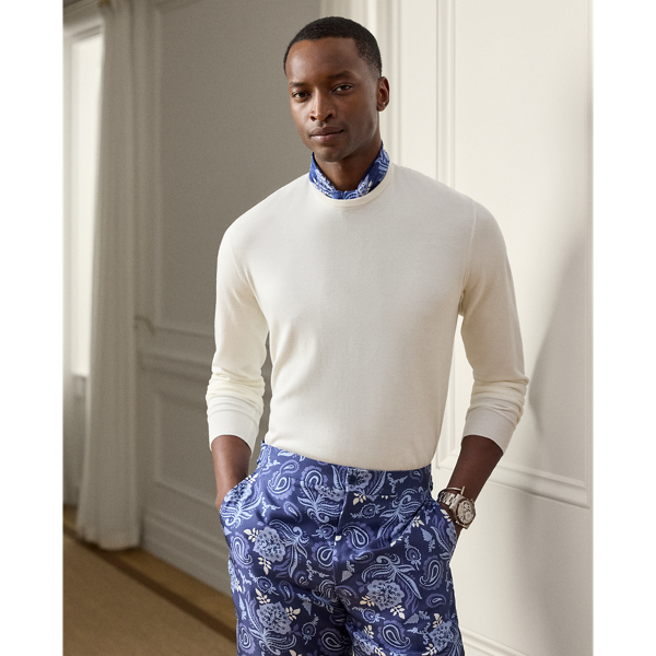 Pull col rond en coton - Purple Label - Modalova