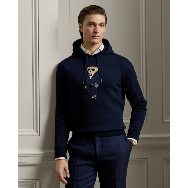 Sweat à capuche Polo Bear en molleton - Purple Label - Modalova
