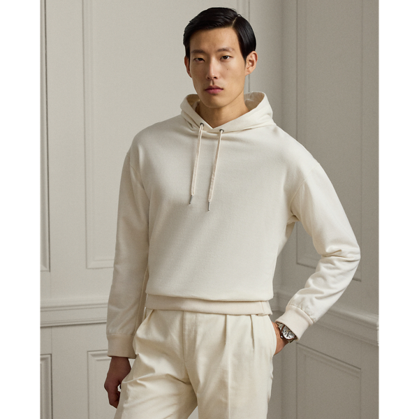 Sweat à capuche coton et cachemire - Purple Label - Modalova