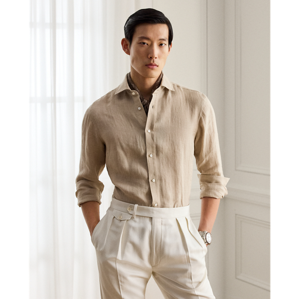 Chemise en lin tweedé - Purple Label - Modalova