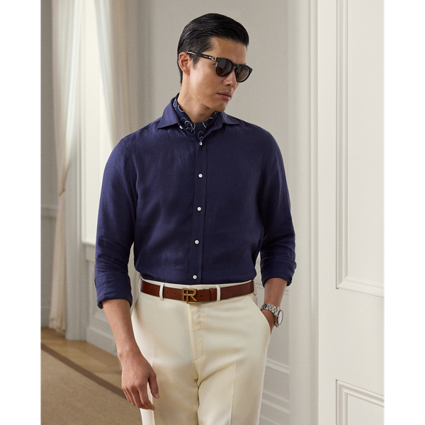 Ralph Lauren Indigo Chambray Shirt In Blue