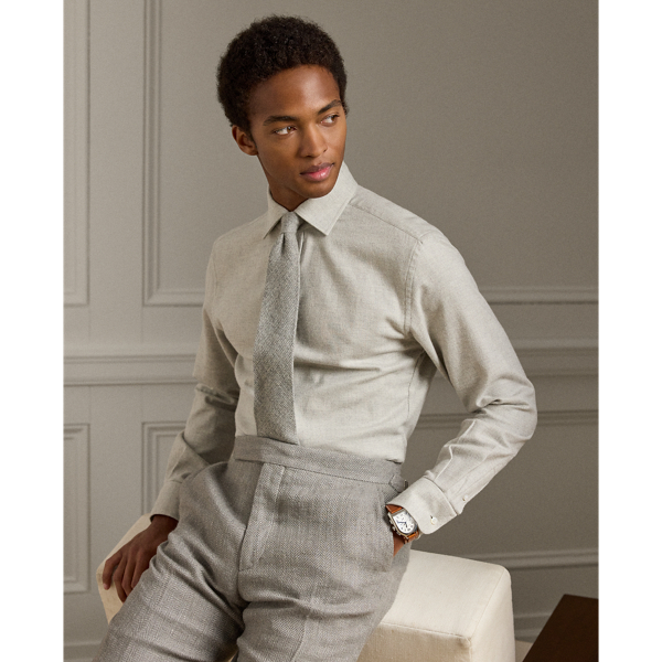 Chemise en flanelle à chevrons - Purple Label - Modalova