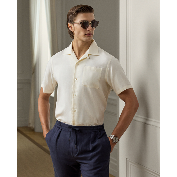 Silk-Linen Camp Shirt
