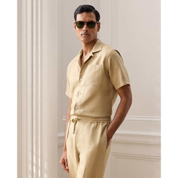Silk-Linen Camp Shirt