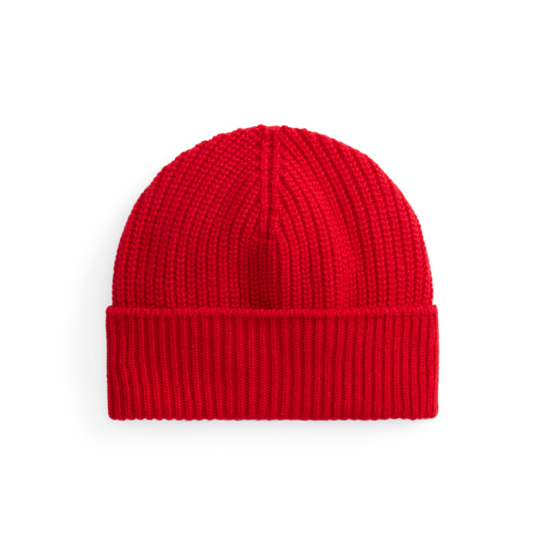 Ralph Lauren Rib-knit Cashmere Beanie In Red