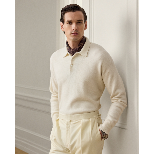 Cashmere-Alpaca Polo Collar Jumper