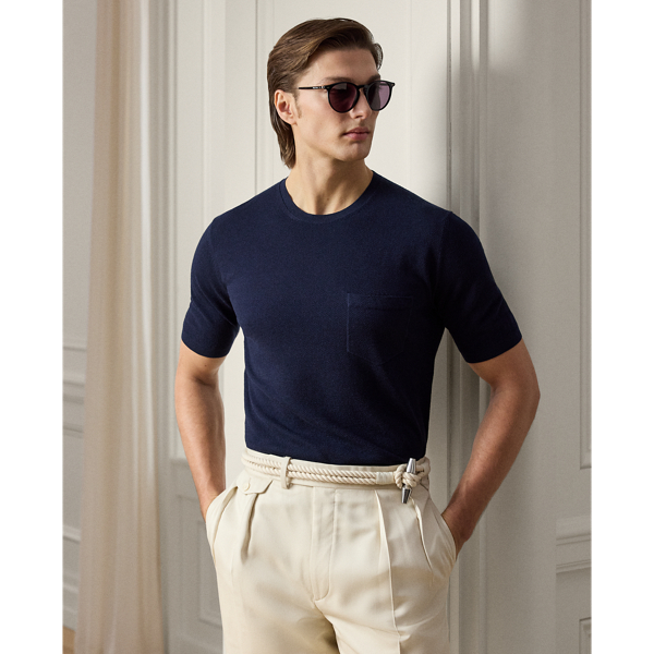 Silk-Blend Short-Sleeve Jumper
