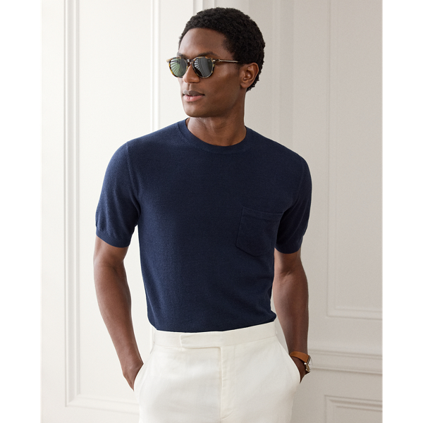 Silk-Blend Short-Sleeve Jumper