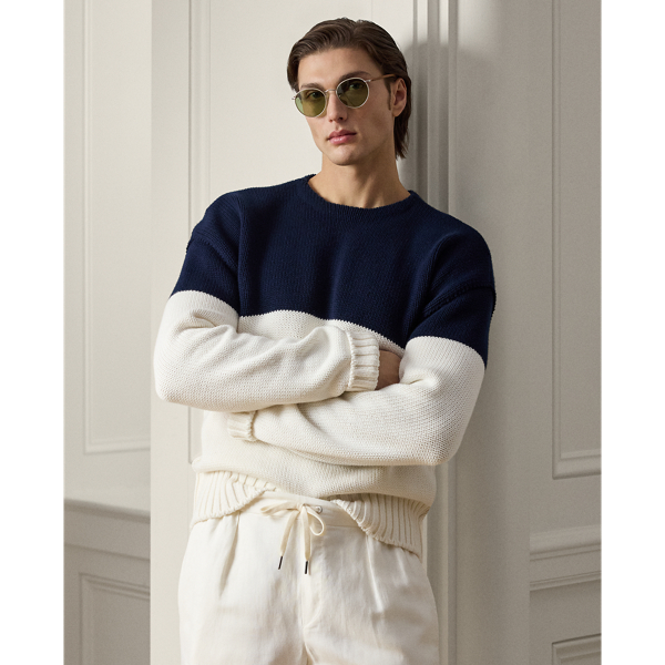 Relaxed Fit Colour-Blocked Jumper