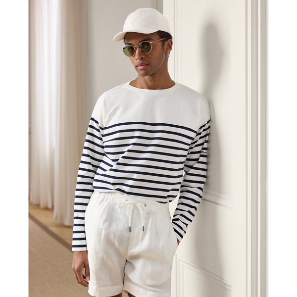 Relaxed Fit Striped Boatneck T-Shirt