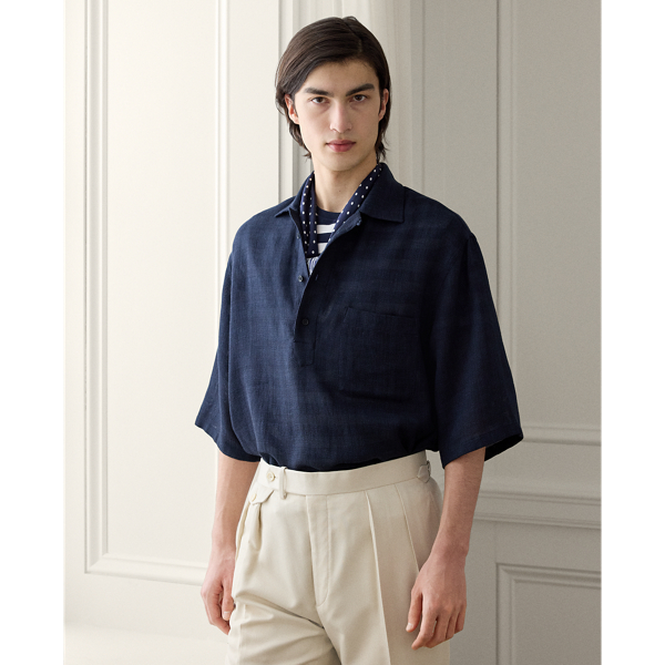 Relaxed Fit Basket-Woven Shirt