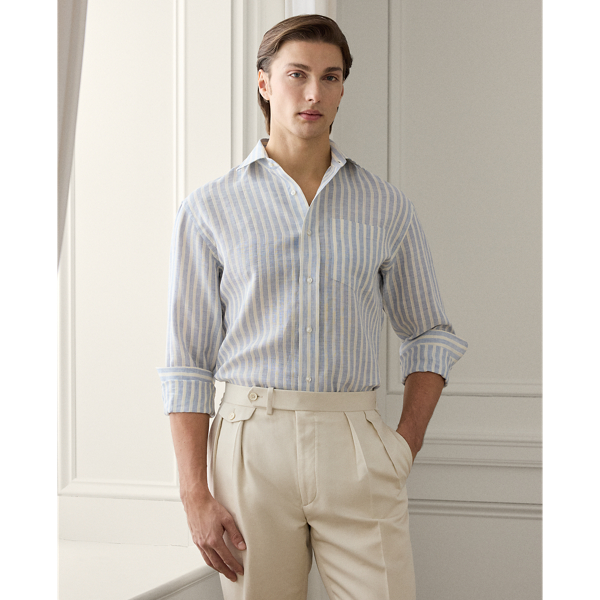 Striped Linen-Cotton Shirt