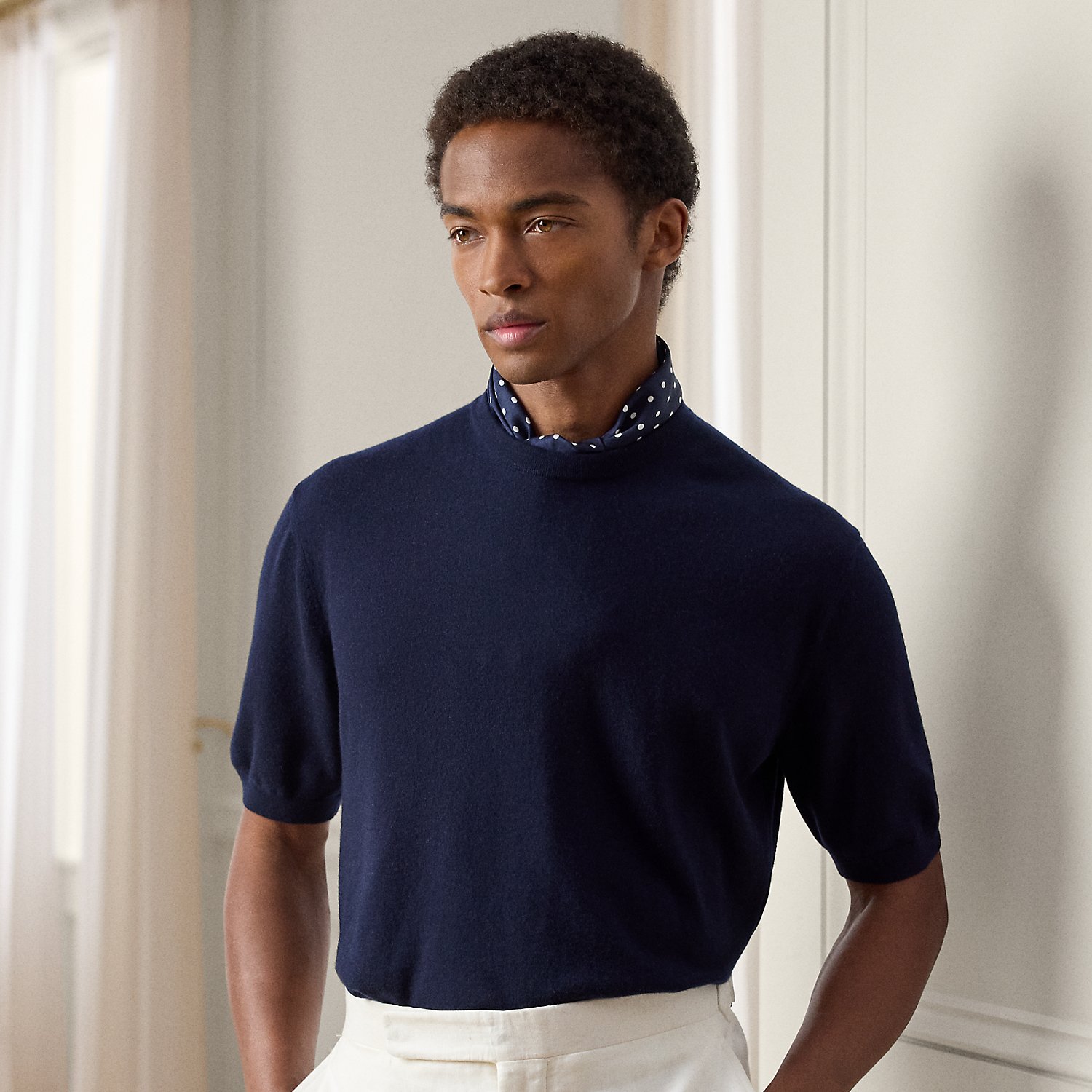 Cashmere Short-Sleeve Jumper