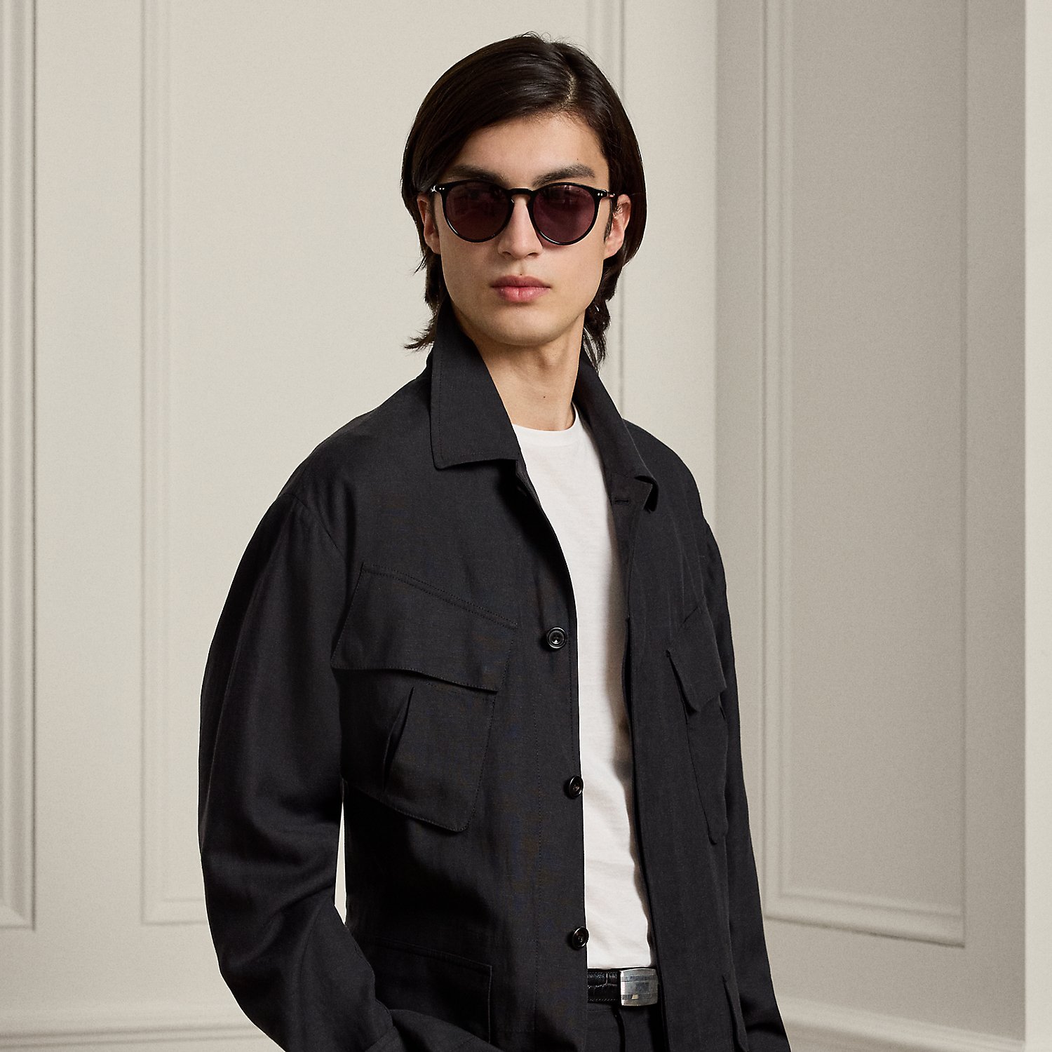 Silk-Linen Field Jacket