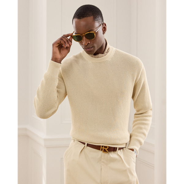 Maglia Relaxed-Fit in Cotone Nido d'Ape Ralph Lauren