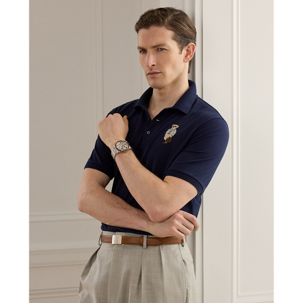 Polo Bear Cotton-Cashmere Polo Shirt
