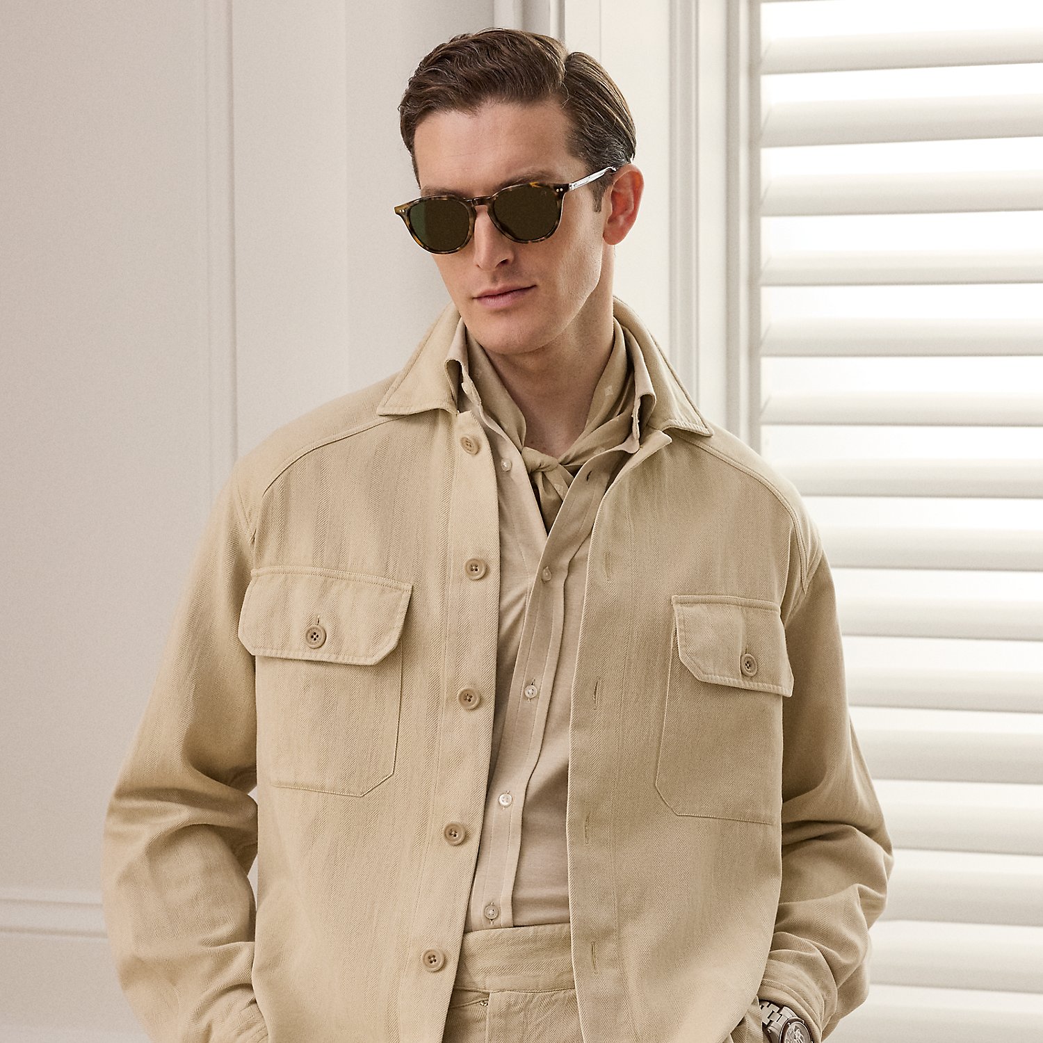 Garment-Dyed Cotton-Linen Shirt
