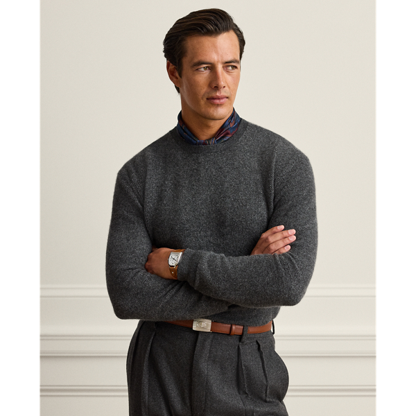 Birdseye-Knit Cashmere Jumper