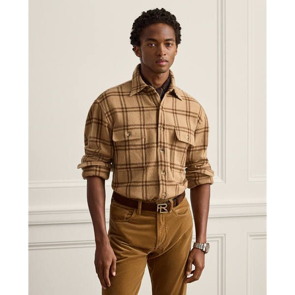 Plaid Cashmere Twill Shirt