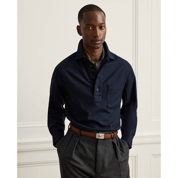 Relaxed Fit Cashmere-Blend Popover Shirt