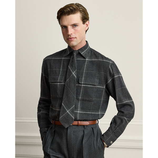 Plaid Brushed Camp Shirt