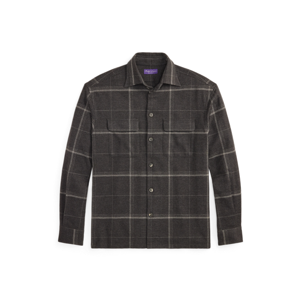 Plaid Brushed Camp Shirt