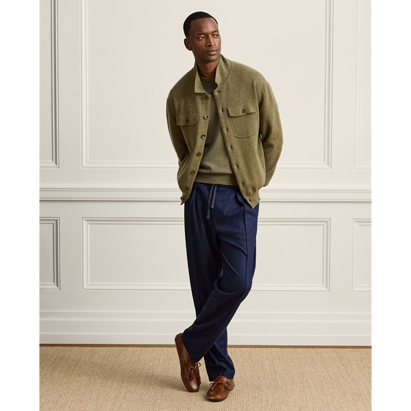 Cashmere-Blend Drawstring Trouser