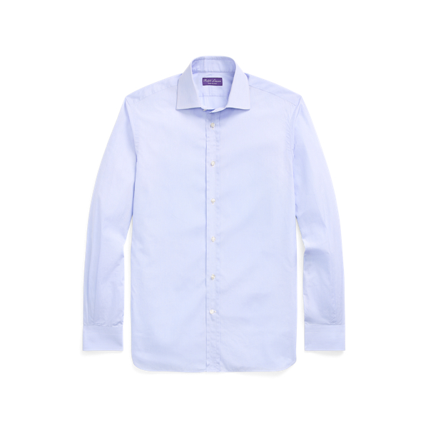 Ralph Lauren Handmade End-on-end Shirt In Soft Blue
